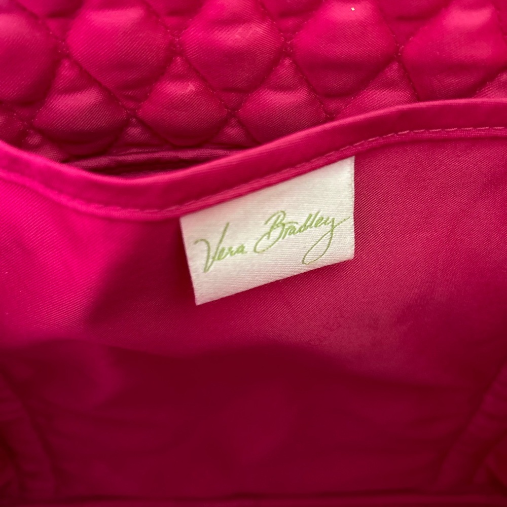 Vera Bradley Pink Swirl (retired pattern) shoulder tote - Picture 4 of 7